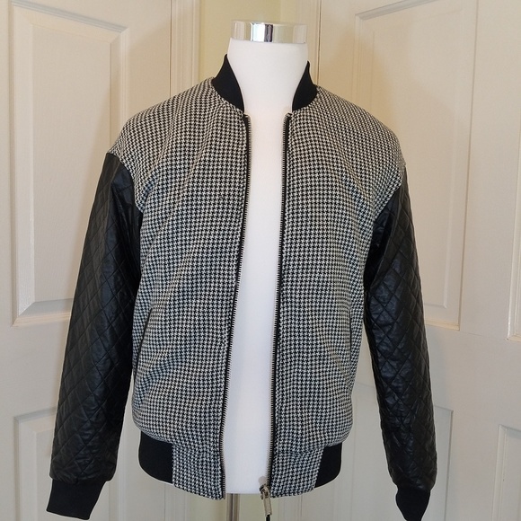 ZARA MAN CHECKED BOMBER JACKET NWT - Picture 2 of 5